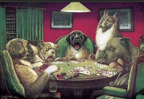 Quadro Dos Cachorros Jogando Poker